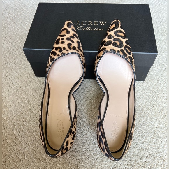 J. CREW   LEOPARD HAIR CALF   D'ORSAY PUMPS         Size: 9.5        ***NWT*** - Picture 4 of 15